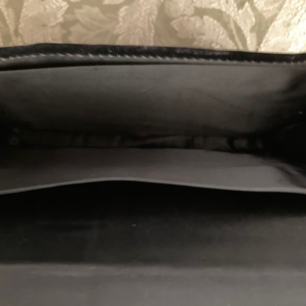 Vintage Black Clutch with Gold Embroidered Floral & Bird Motif - Picture 3 of 7
